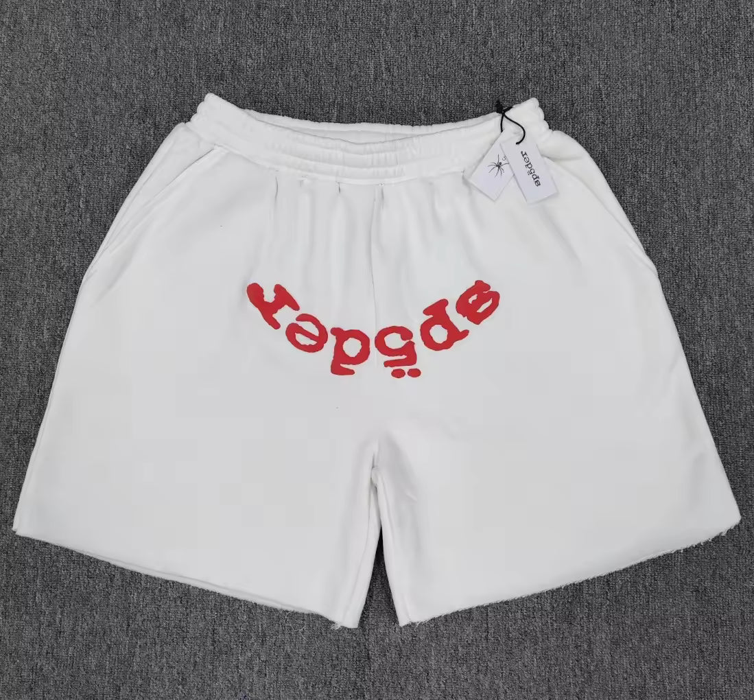 Sp5der OG Web V2 Sweatshort White