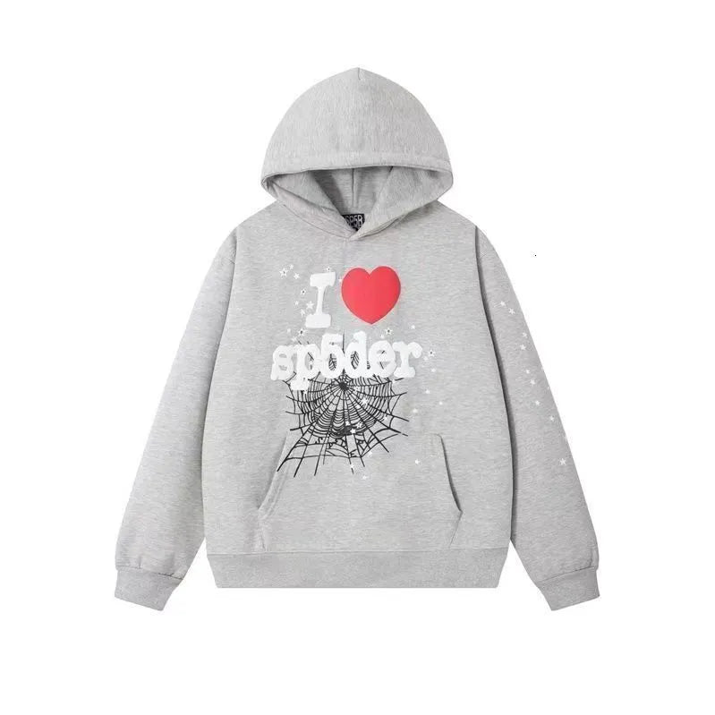 Sp5der Souvenir Hoodie Heather Grey – Spider Hoodie