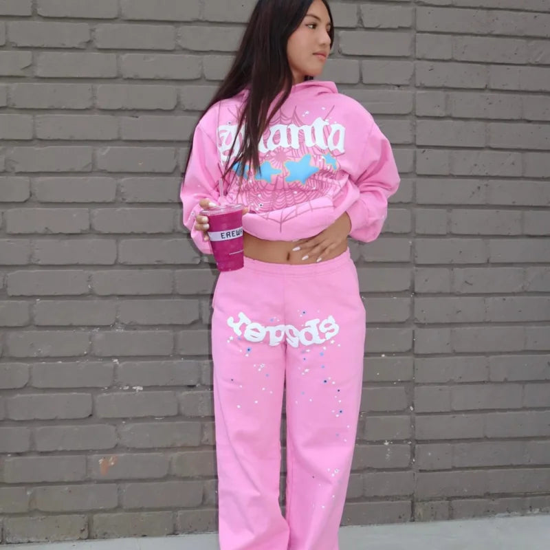 Sp5der Atlanta Hoodie Pink