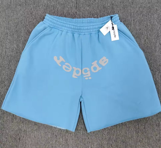 Sp5der OG Web V2 Sweat short Dusty Blue