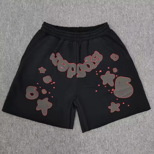 Sp5der Beluga Outline Sweatshort Black