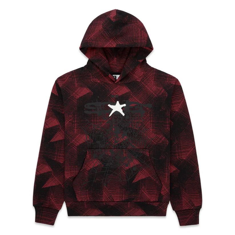 Sp5der Plaid Splatt Hoodie – Spider Hoodie